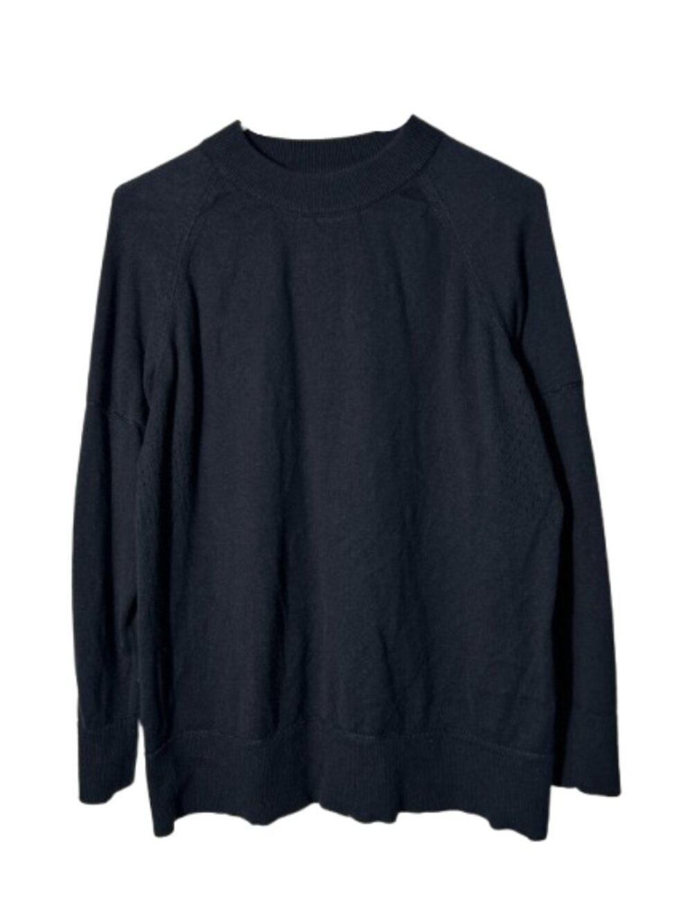 Nike ESC Every stitch considered black cotton cashmere vented sweater men's M